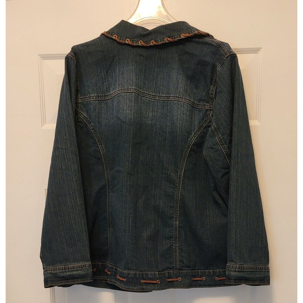 LIZ & ME Denim Long Sleeve Jean Jacket Womens Plus Size 0X - Picture 2 of 14